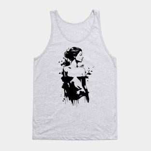 black fashion drawing Tank Top